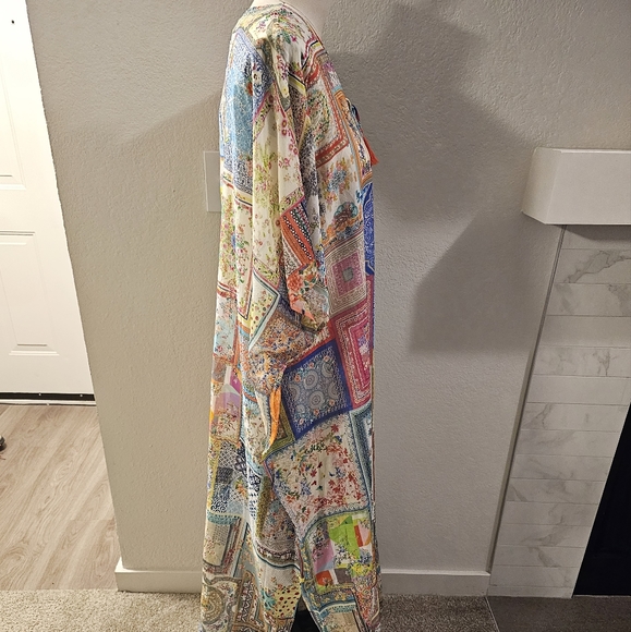 Johnny Was Bella Lace Up Kaftan Dress - Picture 5 of 10